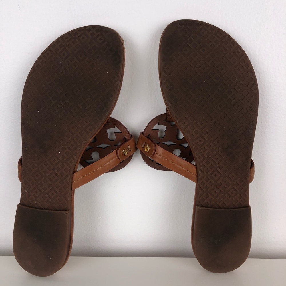 Tory Burch Miller Brown Leather Sandals - Picture 6 of 8